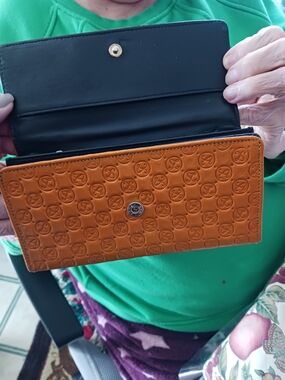 Embossed Logo Orange Women's Wallet